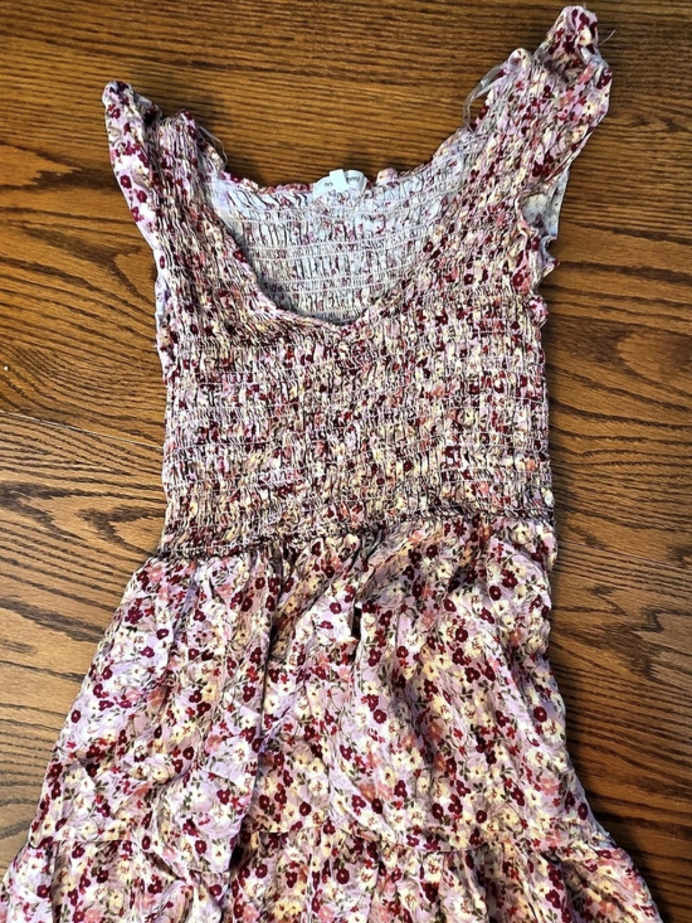 Floral Maxi Dress in Pink & Red